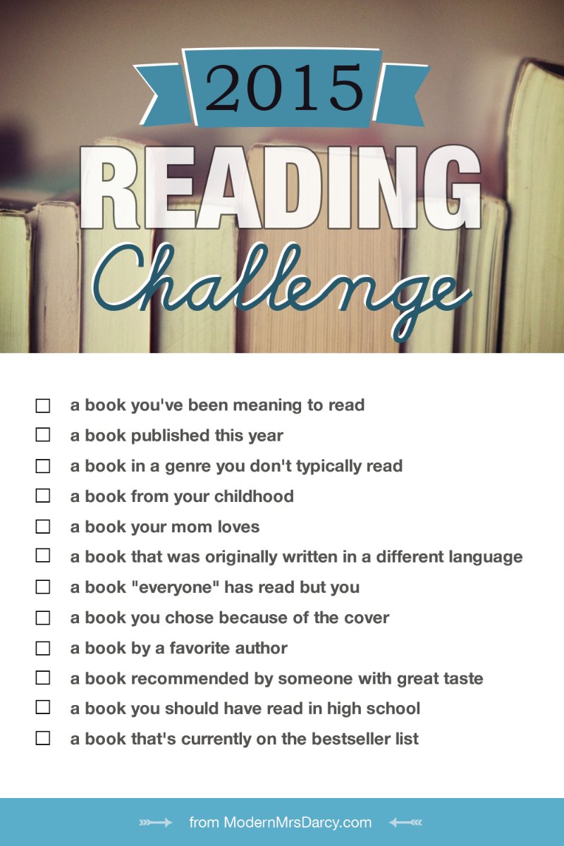Modern Mrs. Darcy 2015 Reading Challenge: 12 books I'm reading in 2015