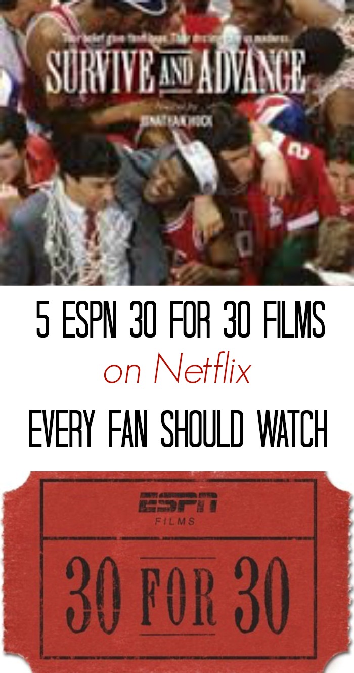 Hey sports fans! Wondering what to watch on Netflix? If you’ve never seen the ESPN 30 for 30 documentary films, you’re in for a treat. I’ve got five 30 for 30 films on Netflix you need to see! #StreamTeam