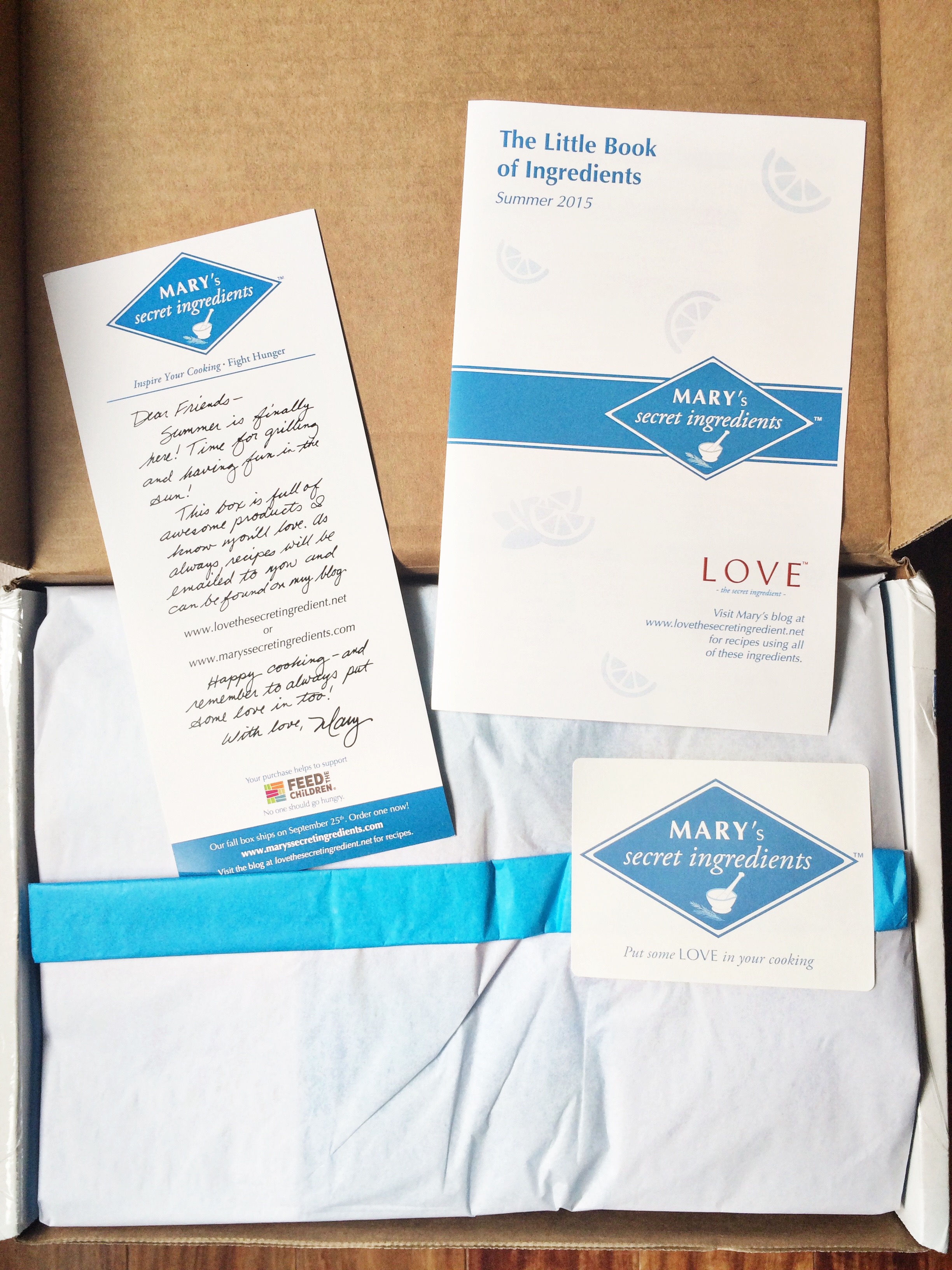 Mary's secret ingredients subscription box