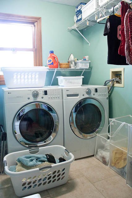 Organized laundry room
