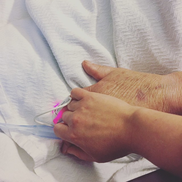 Holding hands hospital