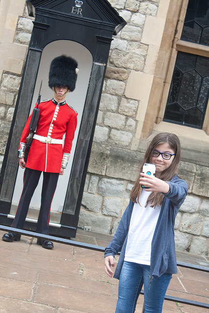 British guard selfie