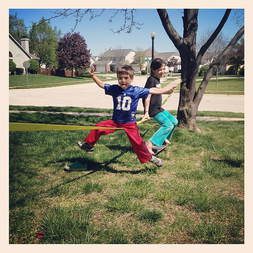 Slackers on the slackline