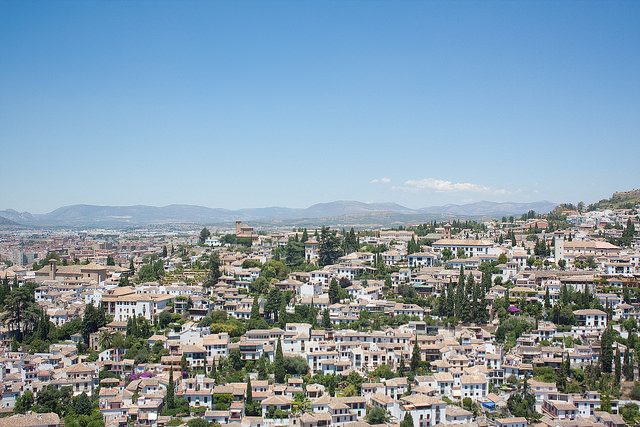 View of Granada, Spain from the Alhambra