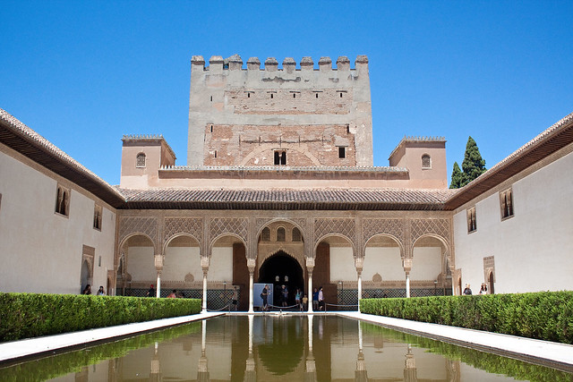 Courtyard of the Myrtles Alhambra Granada, Spain