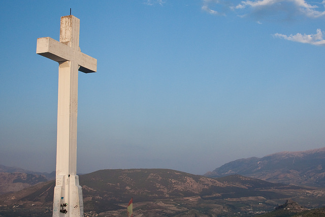 Cross overlooking Jaen, Spain